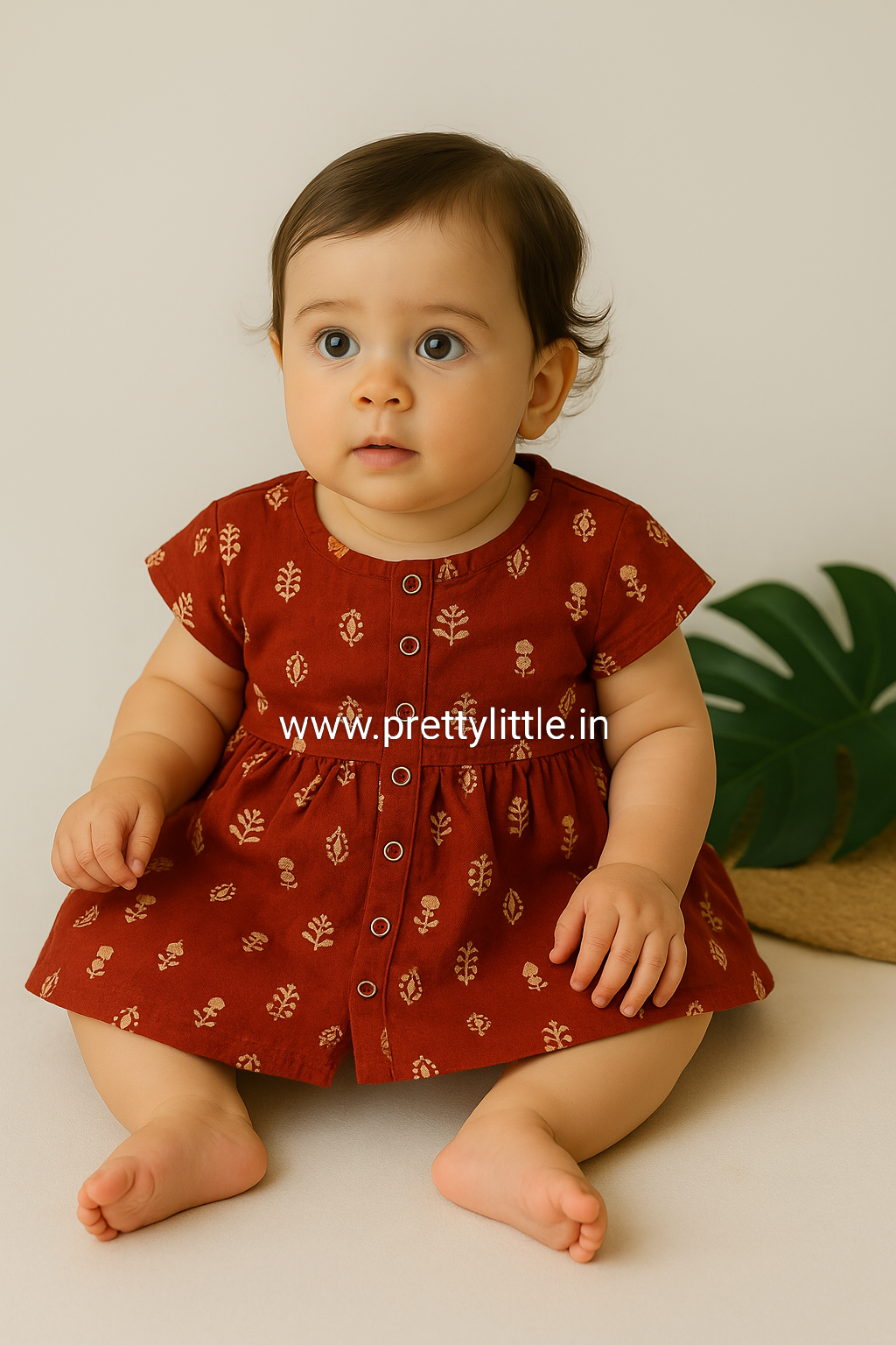 Pretty Little cutest Muslin Baby Frock | 0–2 Years | Soft & Breathable