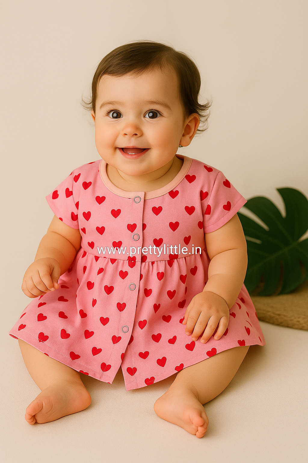 Pretty Little cutest Muslin Baby Frock | 0–2 Years | Soft & Breathable