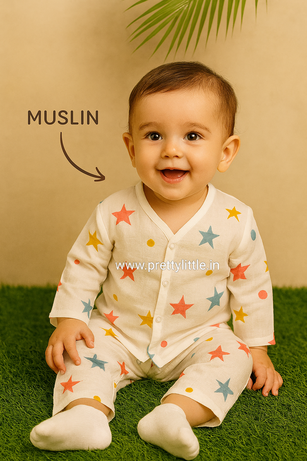 Premium Muslin full hand with pant set (0-1 yr standard size)( best one dispatched)