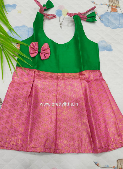Cute Baby pattu Frock (0-6M)