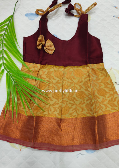 Cute Baby pattu Frock (0-6M)