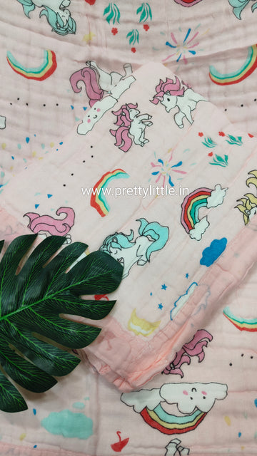 Soft 6-Layer color Muslin Blanket(110*110cm) (Best one dispatched)