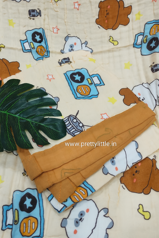 Soft 6-Layer color Muslin Blanket(110*110cm)