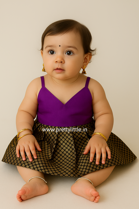 Traditional Baby Frock  | Size 0–6M | ₹99 (any4)