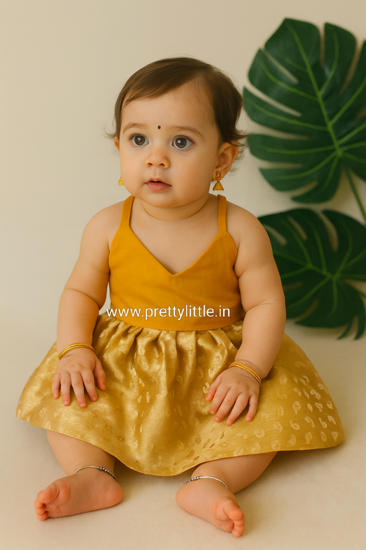 Traditional Baby Frock  | Size 0–6M | ₹99 (any4)