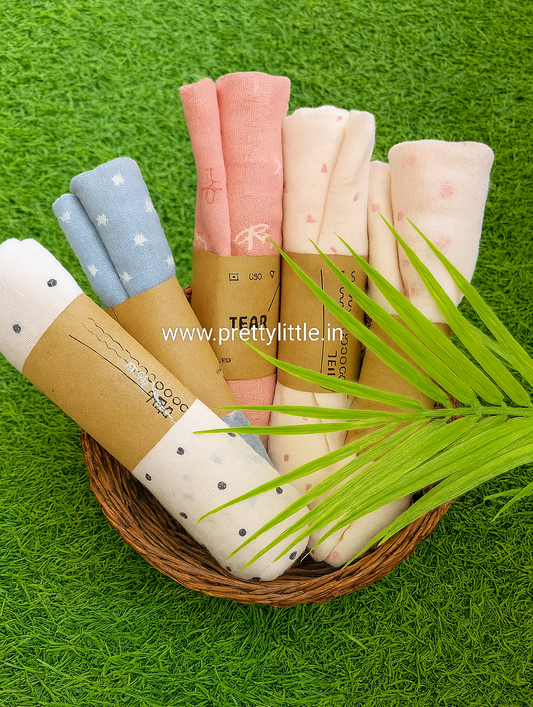 Premium Muslin Baby Towel Pack of 3 - Soft & Absorbent (Best 3 dispatched)