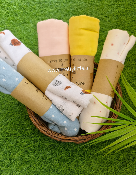 Premium Muslin Baby Towel Pack of 3 - Soft & Absorbent (Best 3 dispatched)