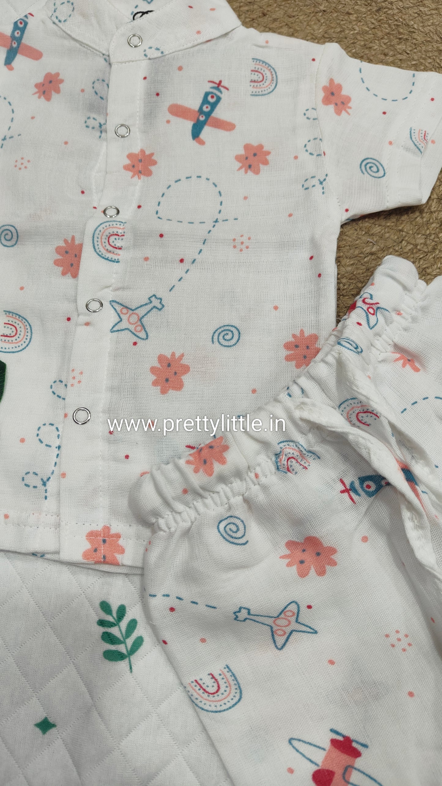 CloudSoft Muslin Co-ord Set – Ultra-Soft Baby Wear (0–3 Years)