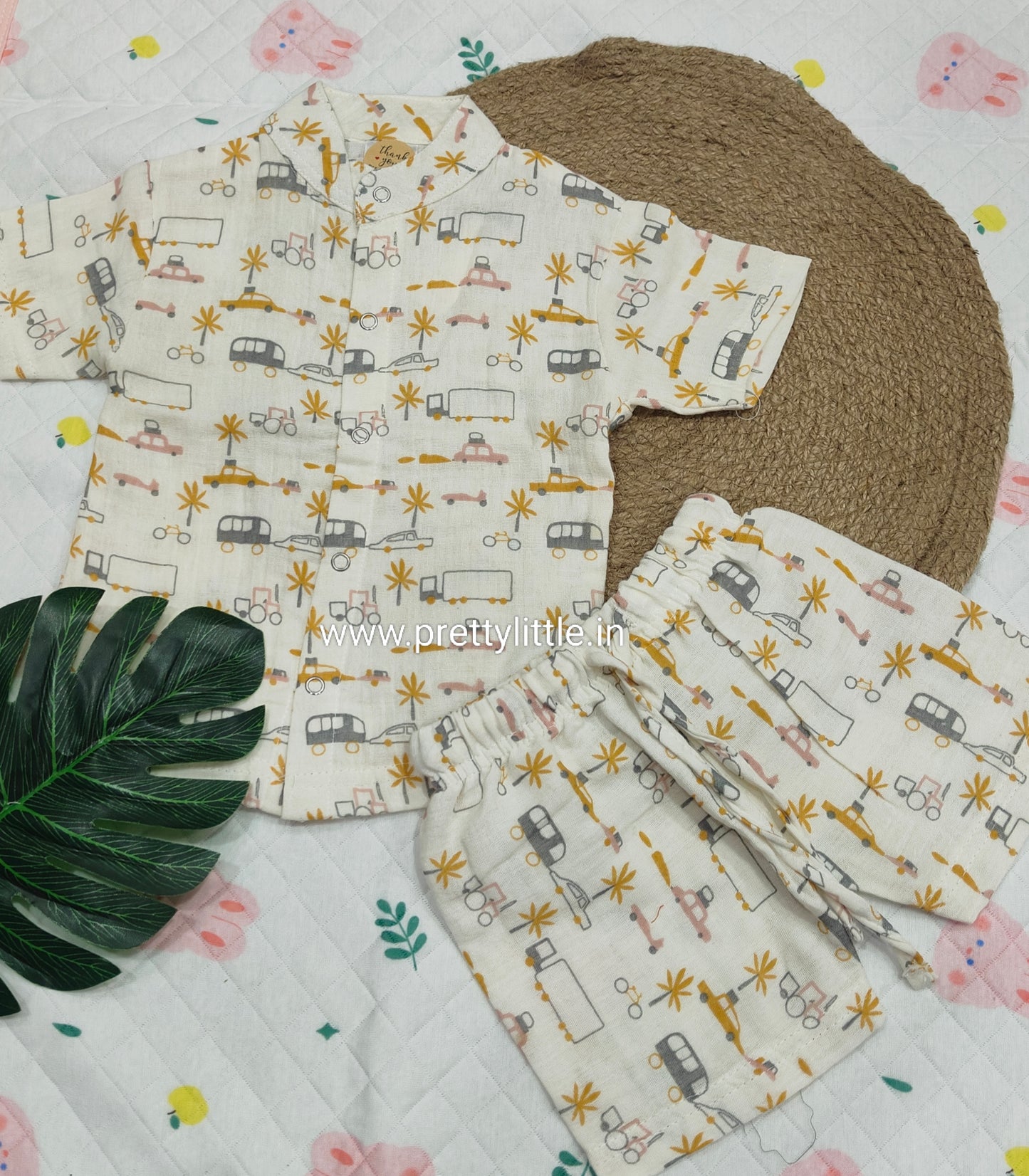CloudSoft Muslin Co-ord Set – Ultra-Soft Baby Wear (0–3 Years)