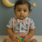 Stylish Dungri Baby Outfit with Suspenders, Bow Tie