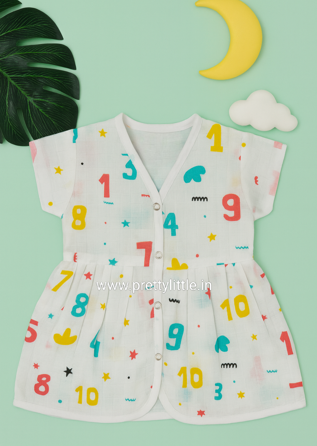 (Any 5) Combo Pack of Muslin soft Frocks for Babies upto 18 Month