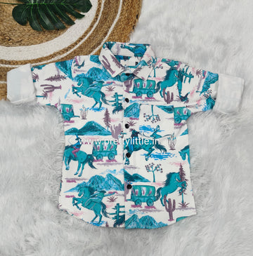 Boys’ Stylish Lycra Shirt – Imported Fabric | Sizes 20–28 | Diwali 2025