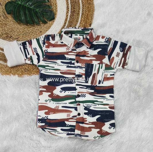 Pongal Boys’ Stylish Lycra Shirt – Imported Fabric | Sizes 20–28
