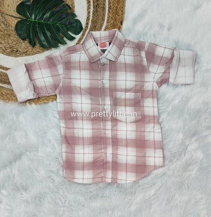 Boys’ Checked Shirt | Sizes 20–28 | Diwali 2025