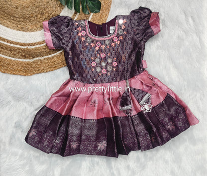 Pretty Little Traditional  Silver Frock – Diwali 2025 Collection