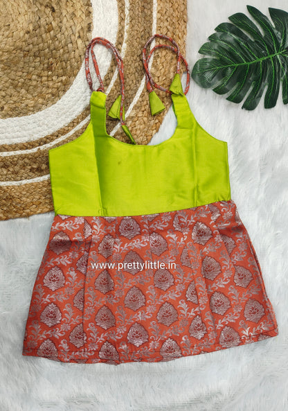 Cute Baby pattu Frock (0-6M)