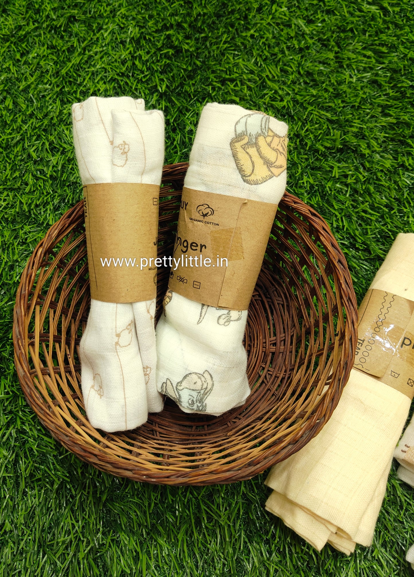 Premium Muslin Baby Towel Pack of 3 - Soft & Absorbent (Best 3 dispatched)