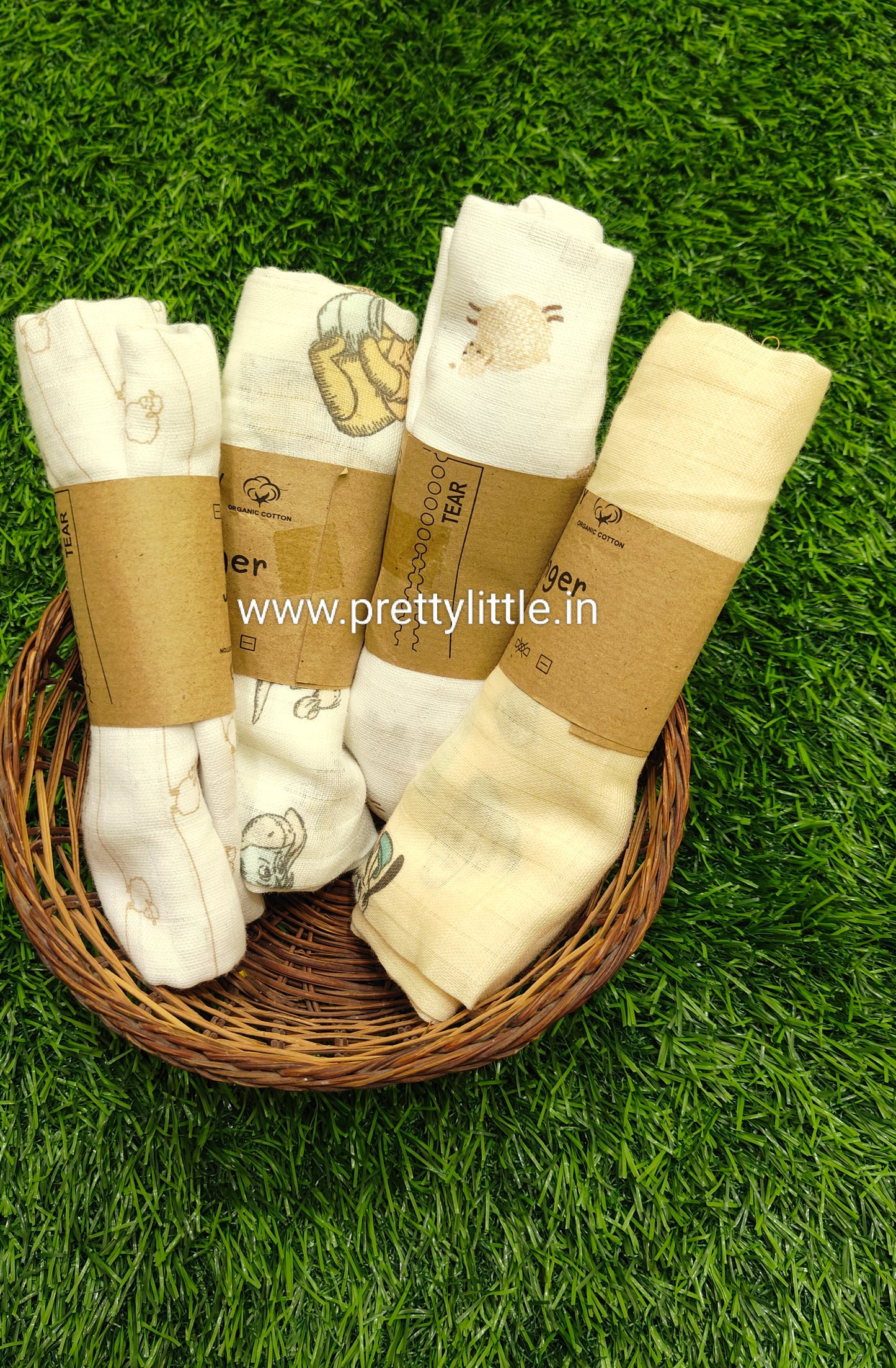 Premium Muslin Baby Towel Pack of 3 - Soft & Absorbent (Best 3 dispatched)