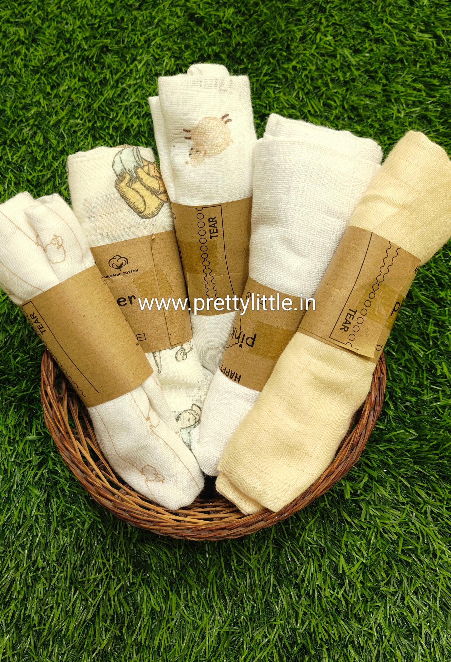 Premium Muslin Baby Towel Pack of 3 - Soft & Absorbent (Best 3 dispatched)