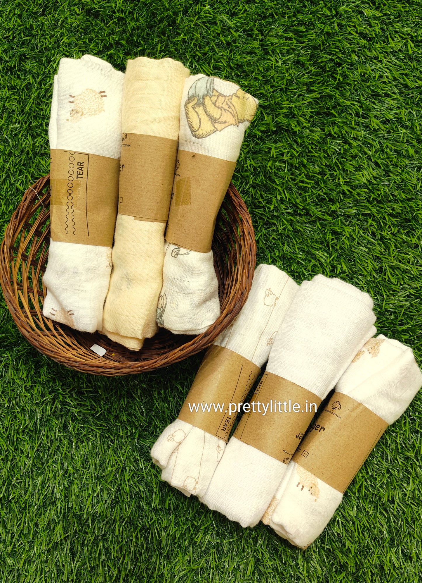 Premium Muslin Baby Towel Pack of 3 - Soft & Absorbent (Best 3 dispatched)