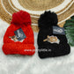 Combo Fluffy Pom-Pom Woolen winter Cap (best 2 dispatched)