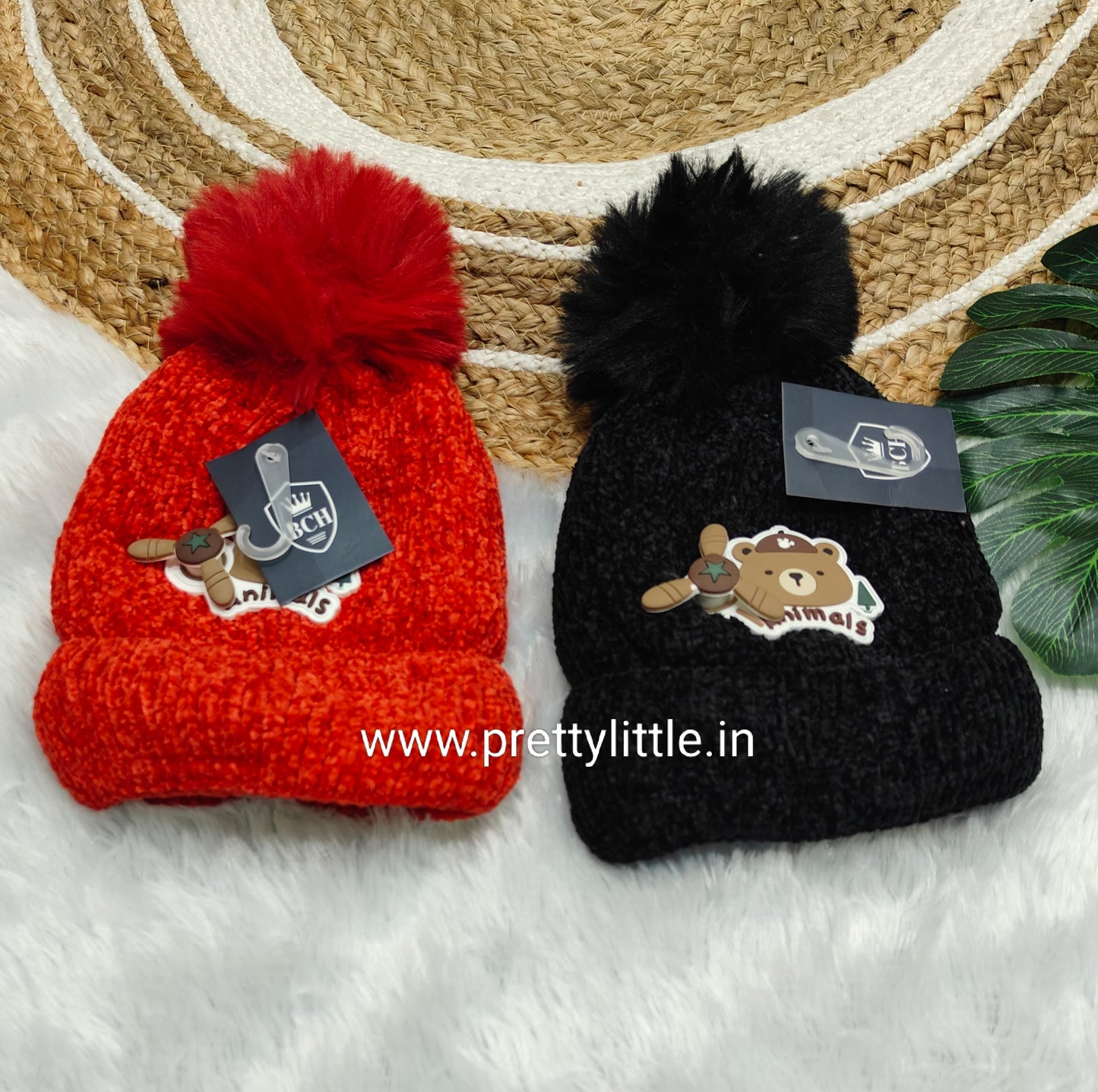 Combo Fluffy Pom-Pom Woolen winter Cap (best 2 dispatched)
