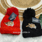 Combo Fluffy Pom-Pom Woolen winter Cap (best 2 dispatched)