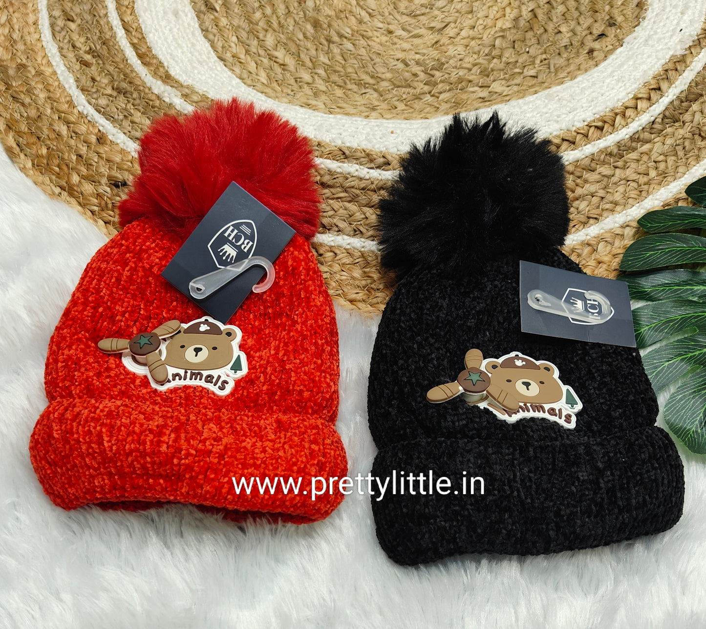 Combo Fluffy Pom-Pom Woolen winter Cap (best 2 dispatched)