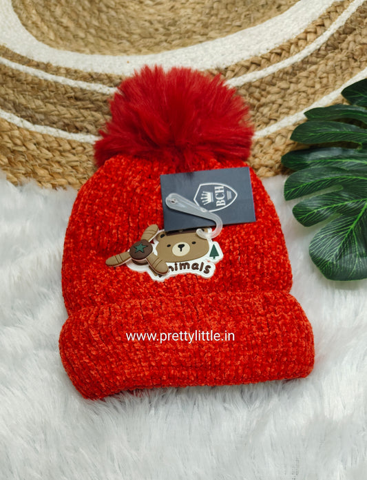 Fluffy Pom-Pom Woolen winter Cap (best 1 dispatched)