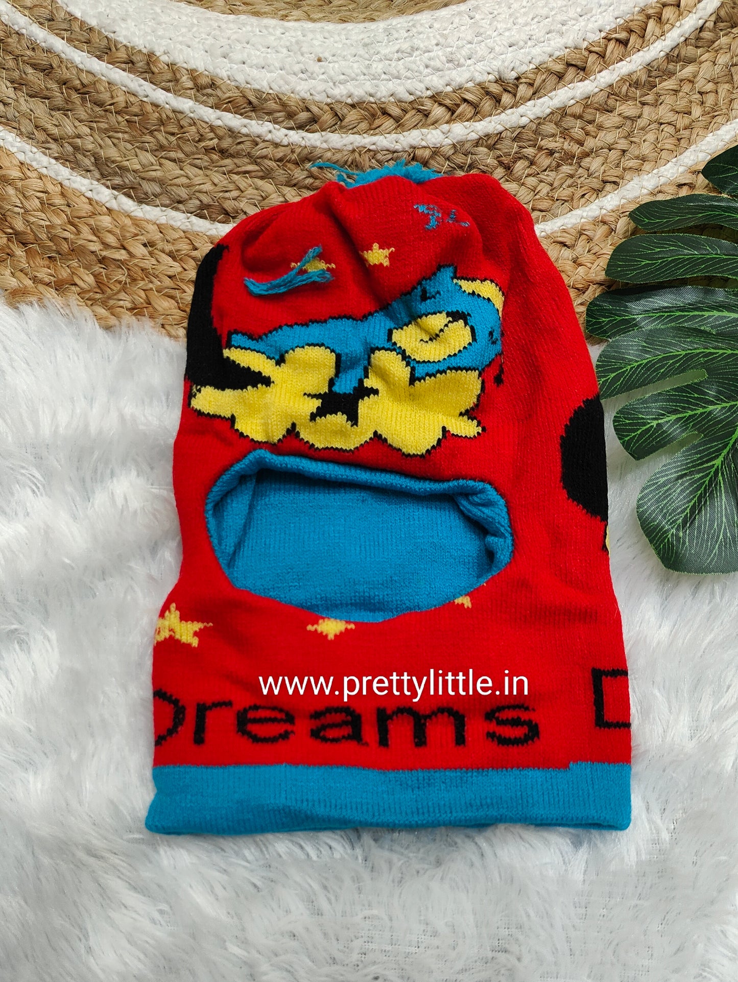 Kids Winter Knit Face Cover Cap – Cartoon Design (best 1 dispatched)