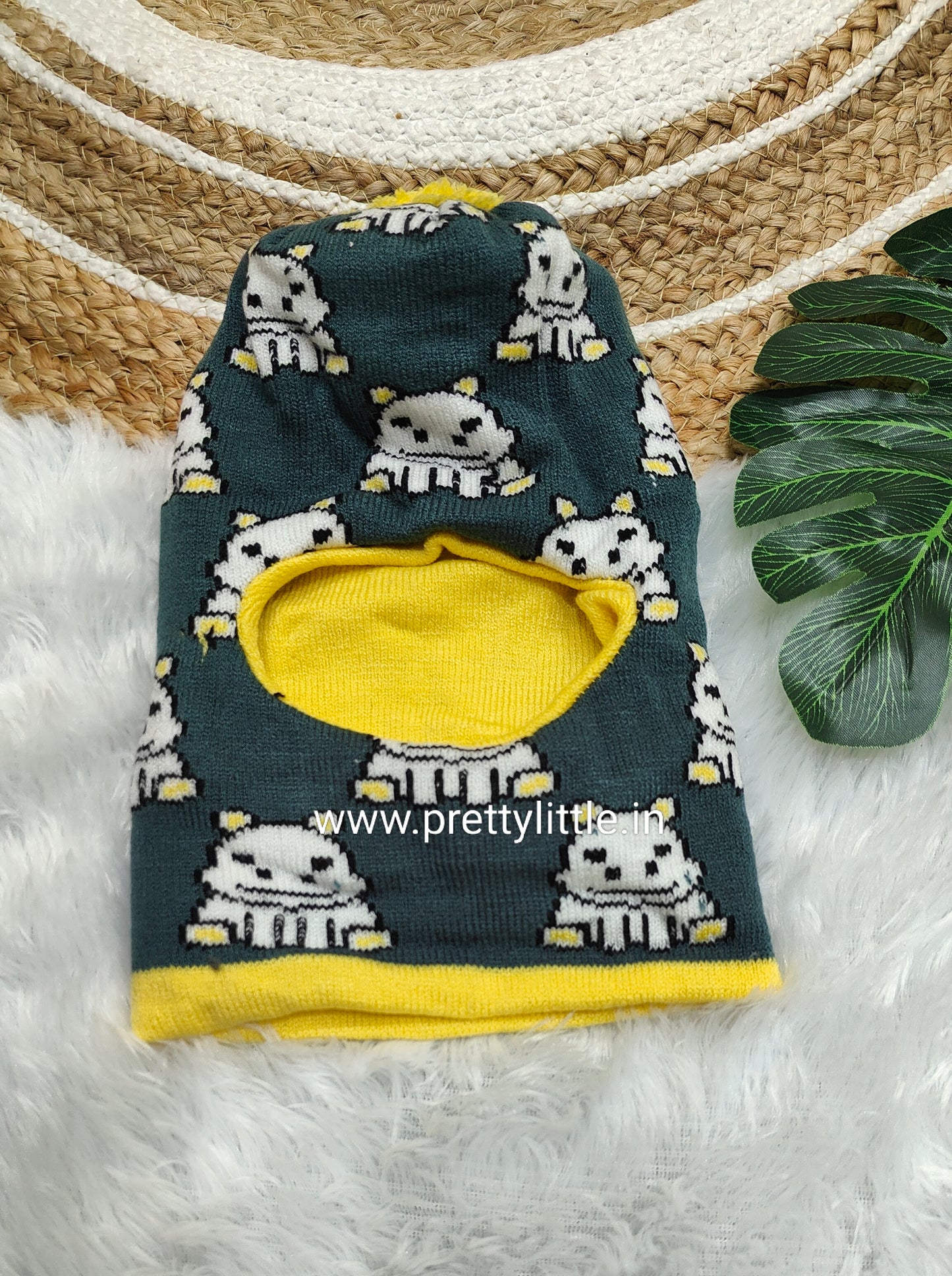 Kids Winter Knit Face Cover Cap – Cartoon Design (best 1 dispatched)