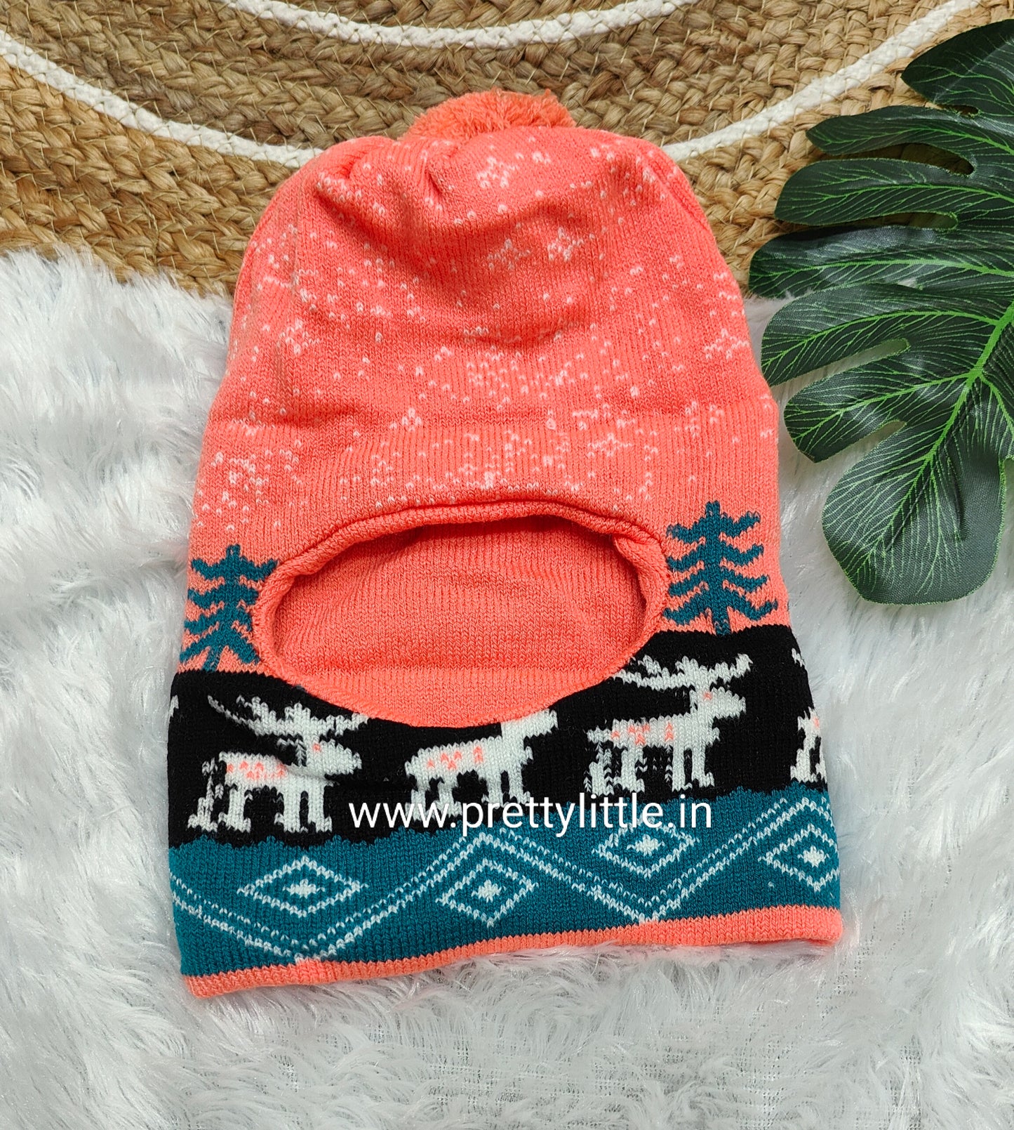 Kids Winter Knit Face Cover Cap – Cartoon Design (best 1 dispatched)