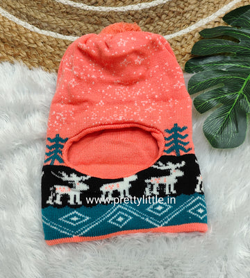 Kids Winter Knit Face Cover Cap – Cartoon Design (best 1 dispatched)