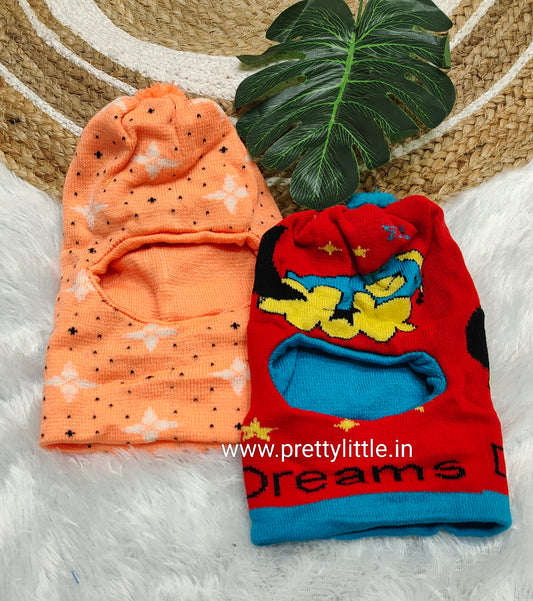 Combo Winter Knit Face Cover Cap – Cartoon Design (best 2 dispatched)
