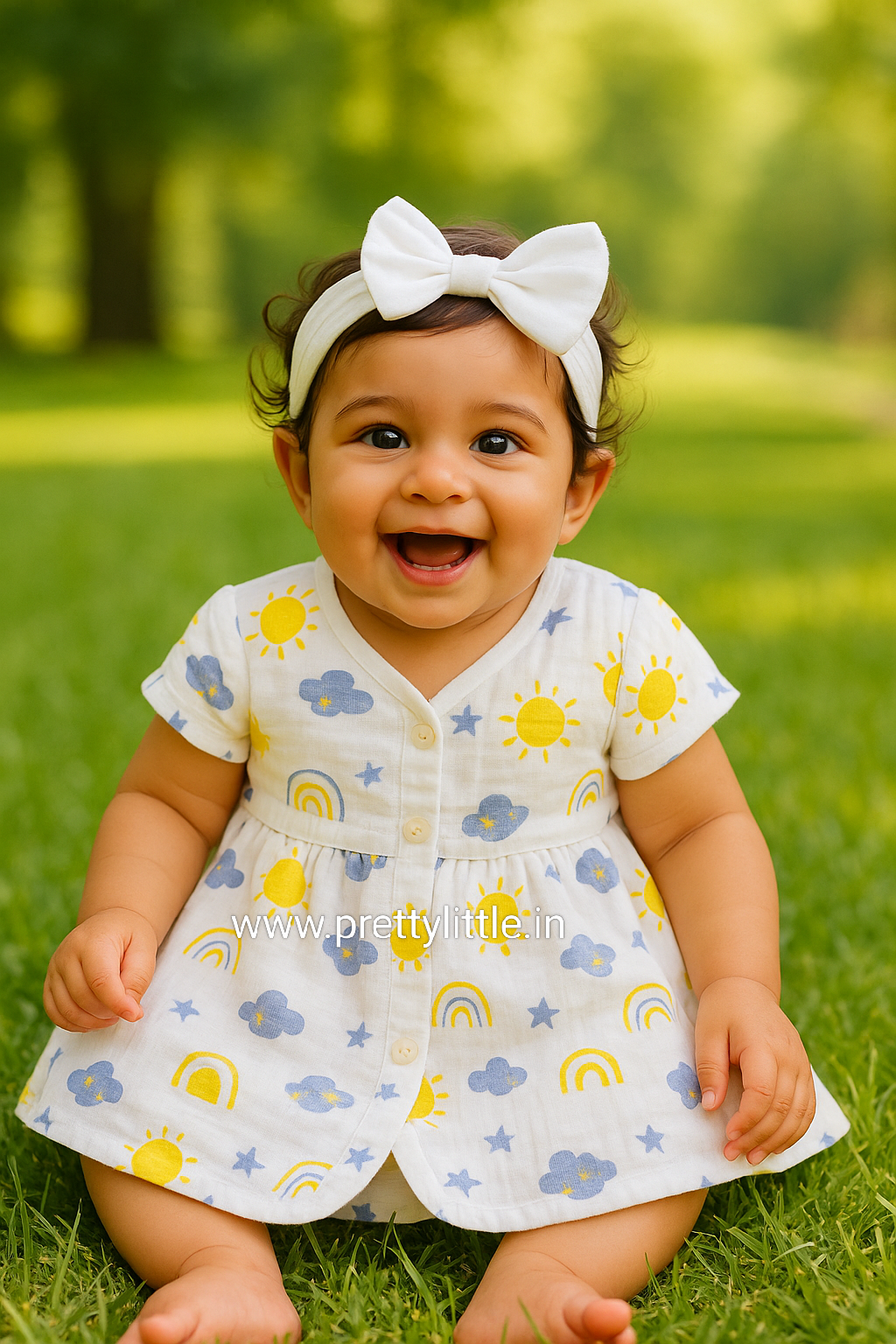 (Any 5) Combo Pack of Muslin soft Frocks for Babies upto 18 Month