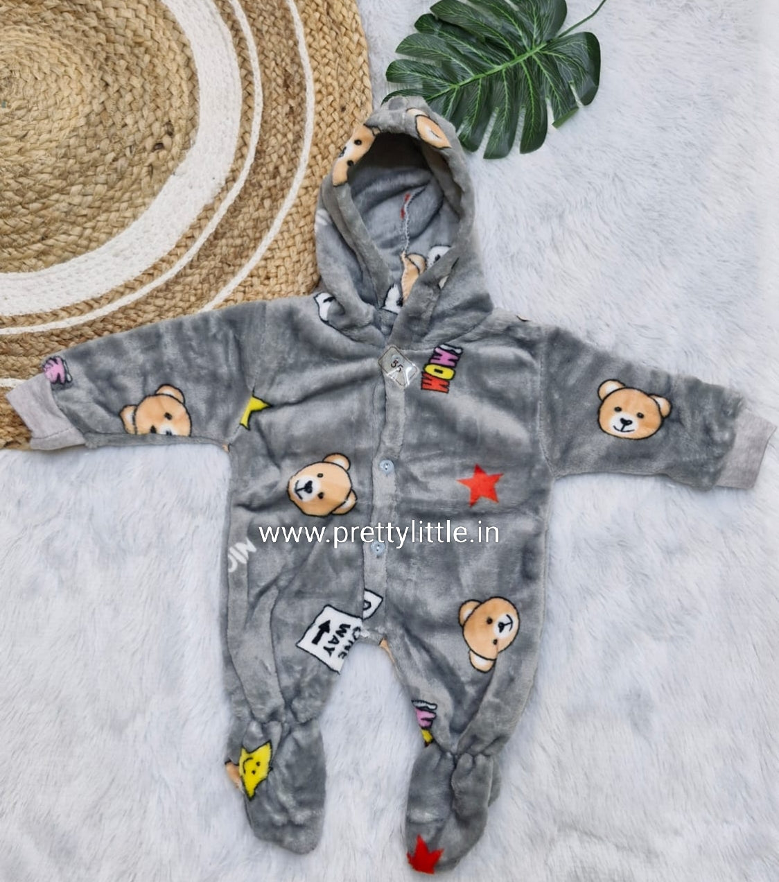 Cute Bear Hooded Winter Romper for Babies – Super Soft Fleece | Just ₹350 (Any 1 dispatched)