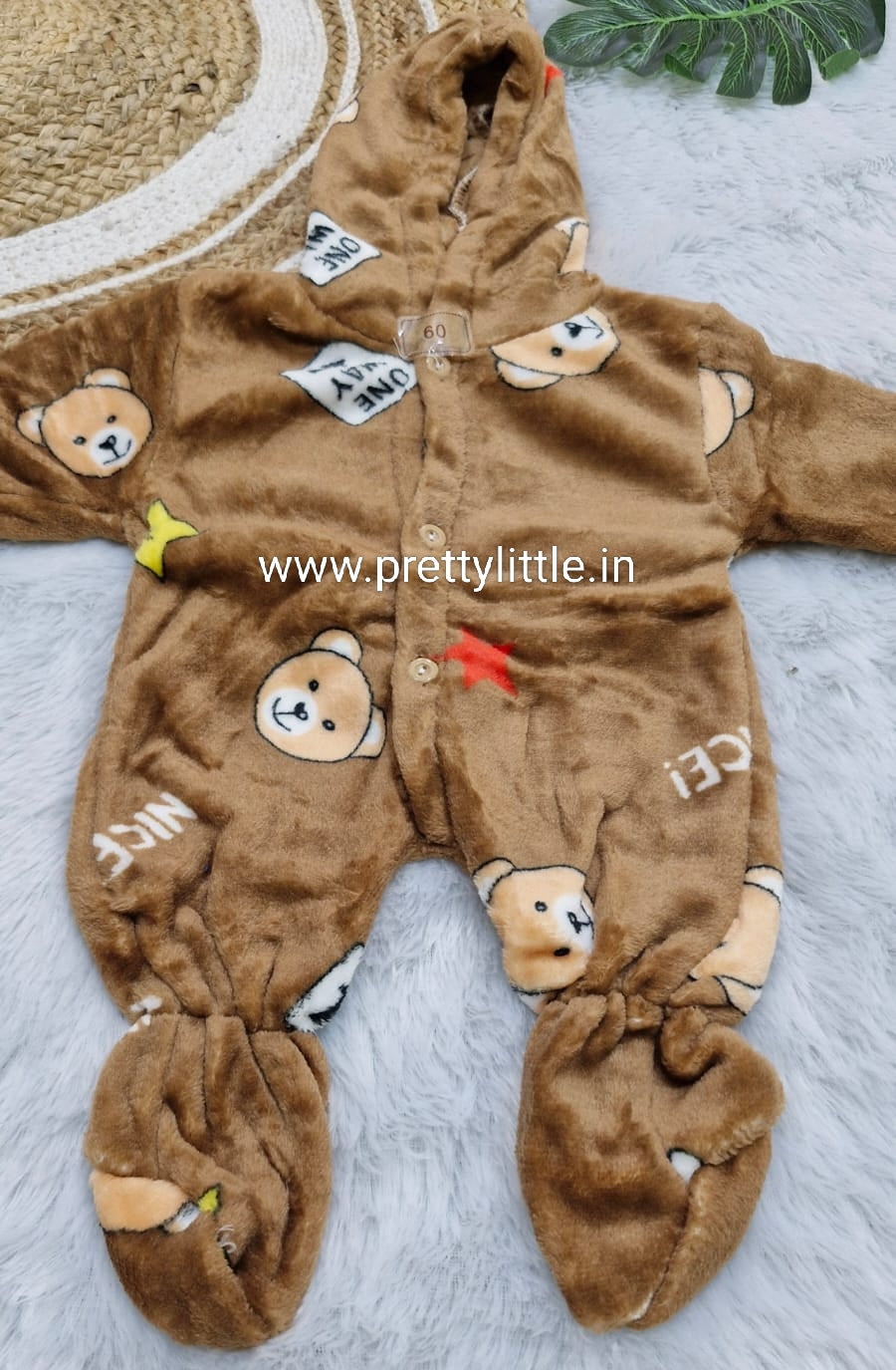 Cute Bear Hooded Winter Romper for Babies – Super Soft Fleece | Just ₹350 (Any 1 dispatched)