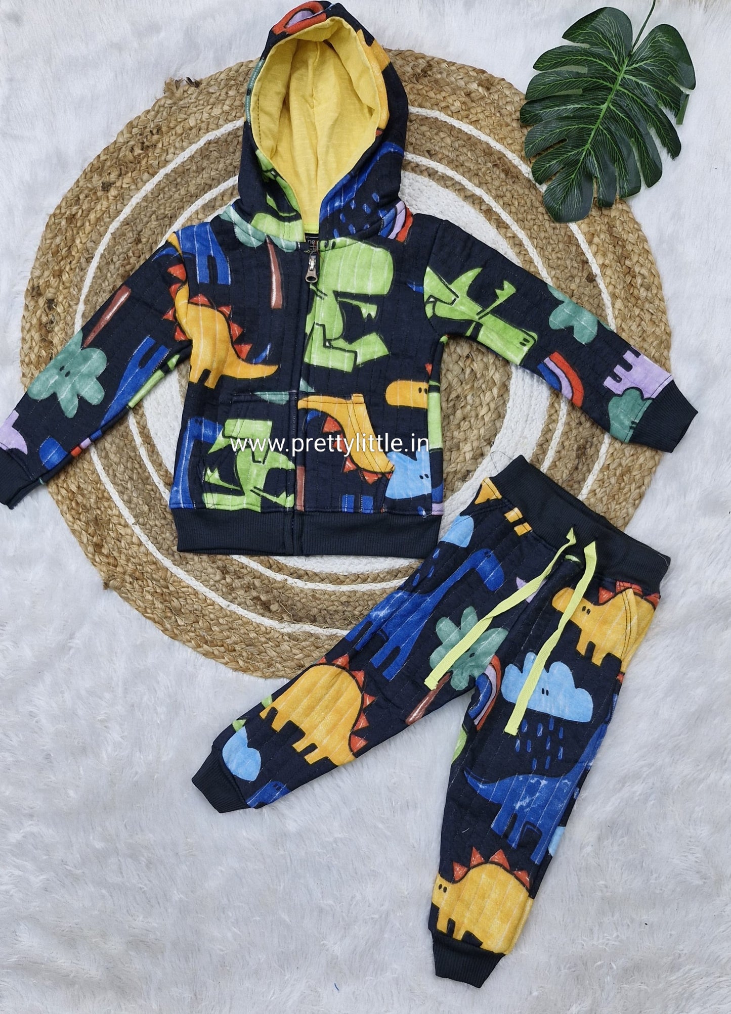 Baby Winter Hoodie Set – Warm Quilted Fabric | 9 Months to 3 Years |