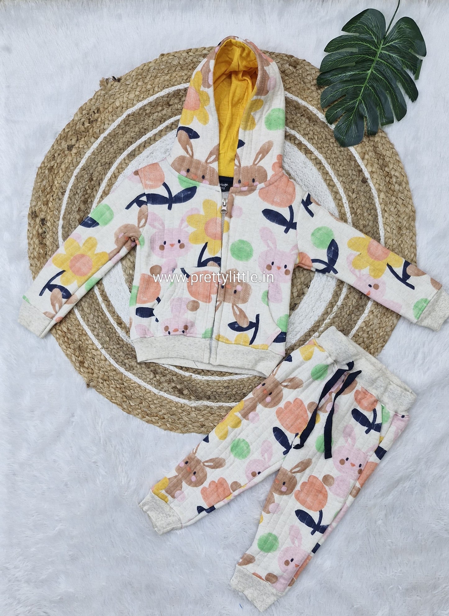 Baby Winter Hoodie Set – Warm Quilted Fabric | 9 Months to 3 Years |