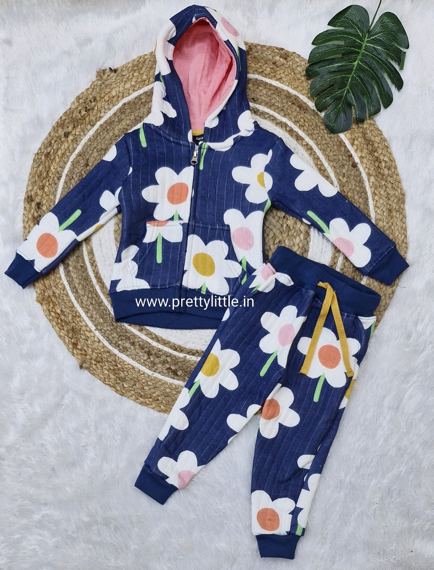 Baby Winter Hoodie Set – Warm Quilted Fabric | 9 Months to 3 Years |