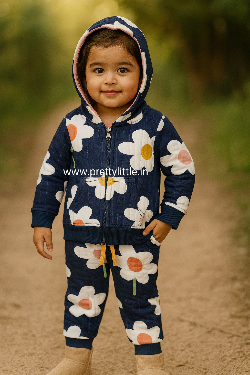 Baby Winter Hoodie Set – Warm Quilted Fabric | 9 Months to 3 Years |