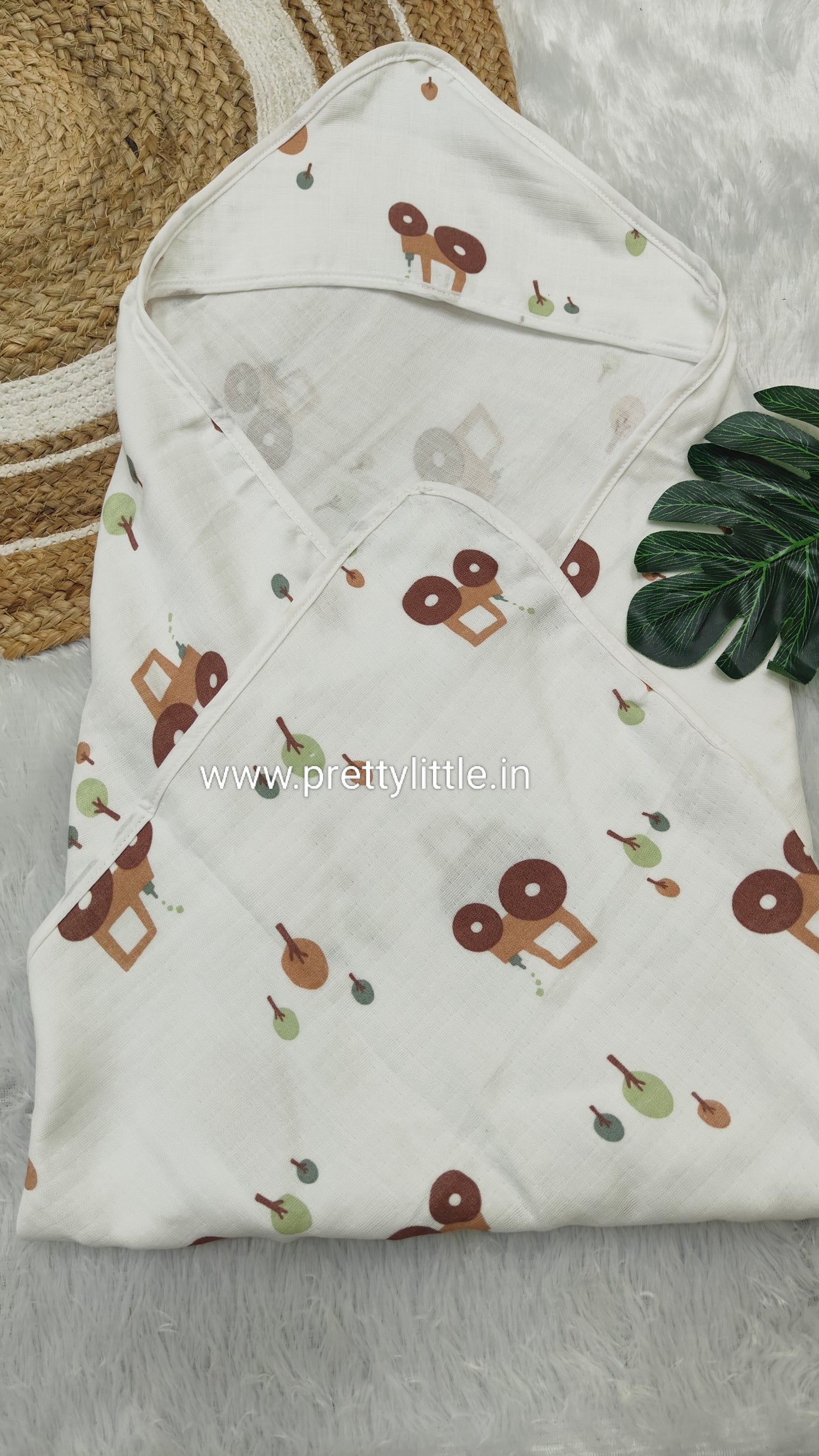 Muslin Hug Hooded cap Towel - Gentle & Breathable(best one dispatched)