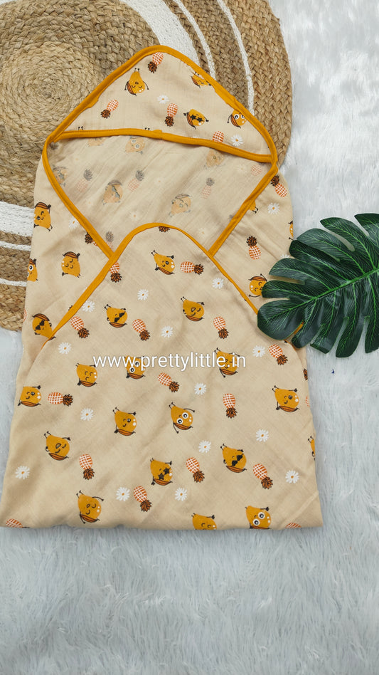 Muslin Hug Hooded cap Towel - Gentle & Breathable(best one dispatched)