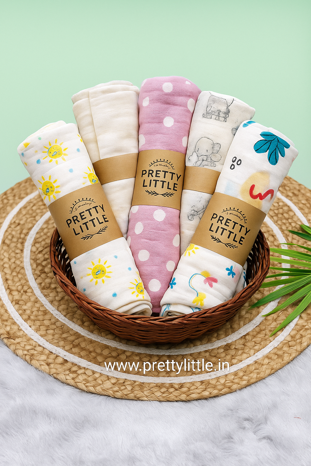 Pack of 3 Double Layer Muslin Swaddles - Soft & Breathable Cotton