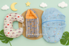 Little dreams Premium Baby Combo – Mosquito Bed,Carry Bed & Feeding Pillow (Assorted Prints)