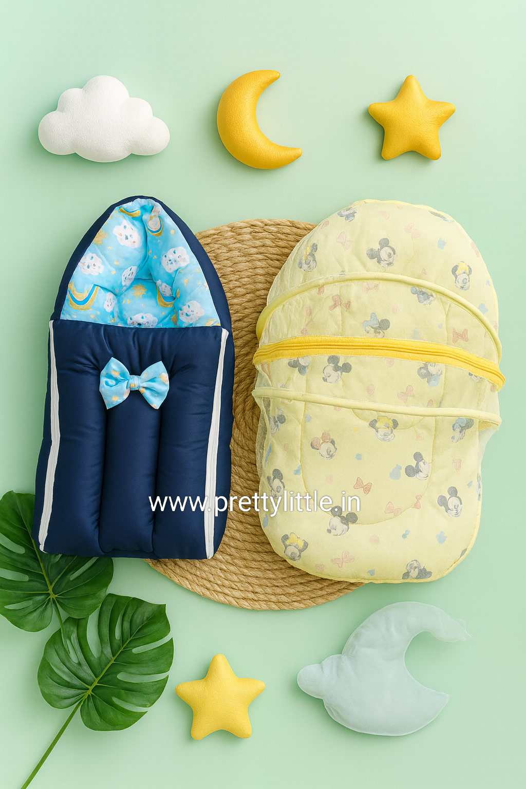 Little dreams Premium Baby Combo – Mosquito Bed,Carry Bed & Feeding Pillow (Assorted Prints)