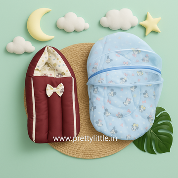 Premium Baby Sleeping Combo – Mosquito Bed & Net Bed (Any Design)