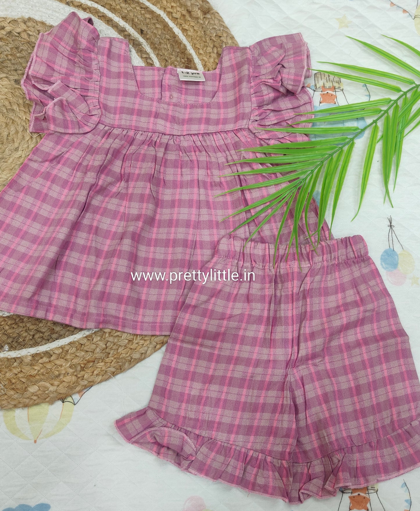 Little Sunshine Butterfly Sleeve Top & Shorts Set