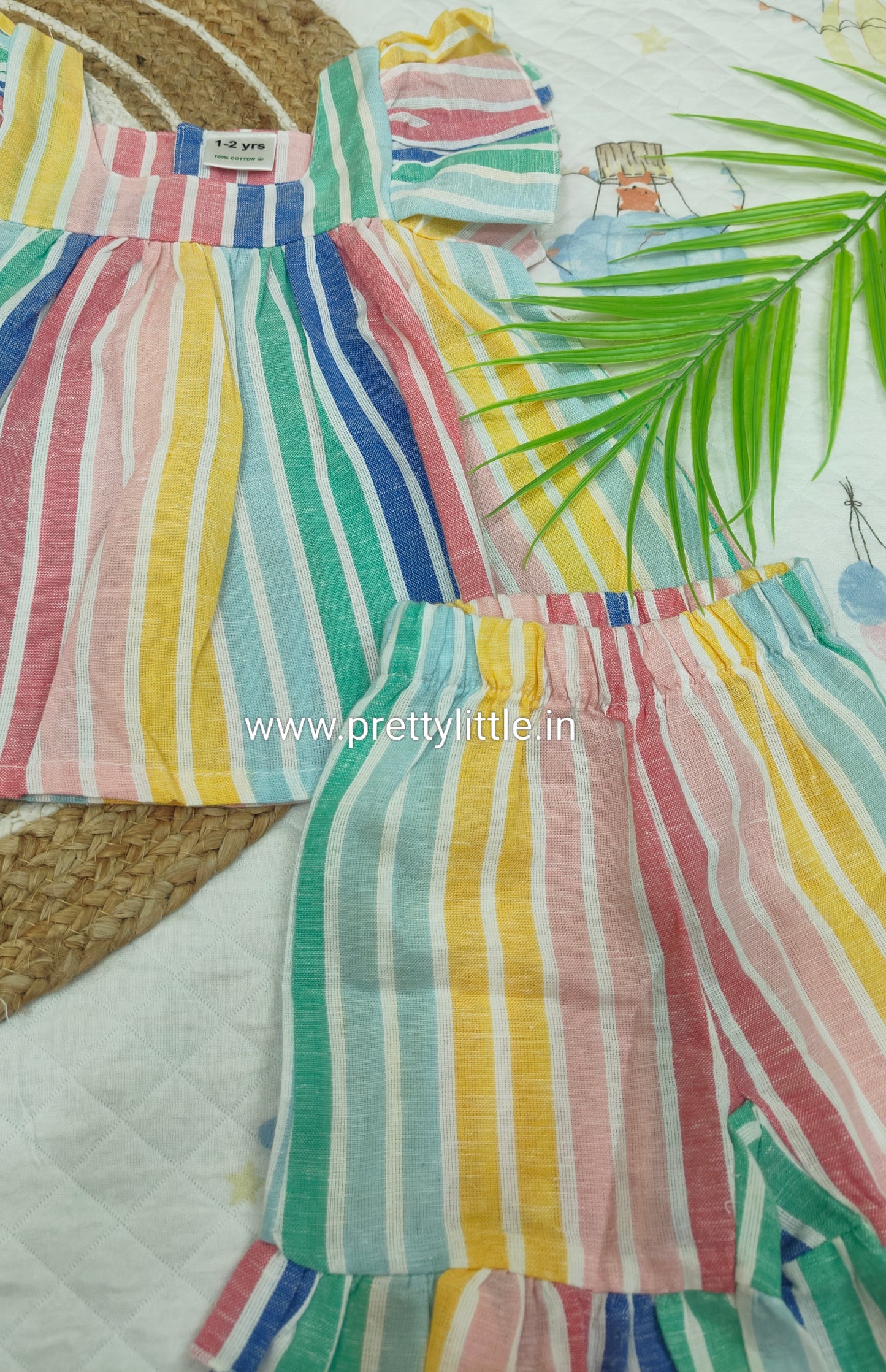 Little Sunshine Butterfly Sleeve Top & Shorts Set