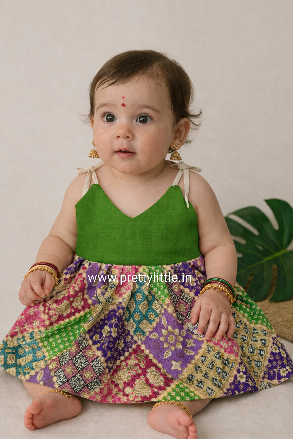 Traditional Baby Frock  | Size 0–6M | ₹99 (any4)